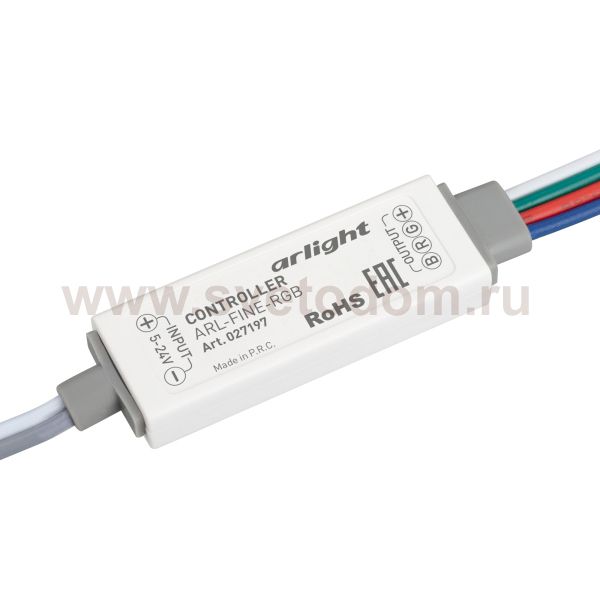 Контроллер ARL-FINE-RGB Black (5-24V, 3x2A, RF ПДУ 18кн) (Arlight, IP20 Пластик, 1 год) Arlight 27197