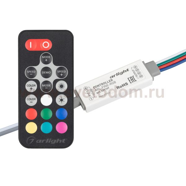 Контроллер ARL-FINE-RGB Black (5-24V, 3x2A, RF ПДУ 18кн) (Arlight, IP20 Пластик, 1 год) Arlight 27197