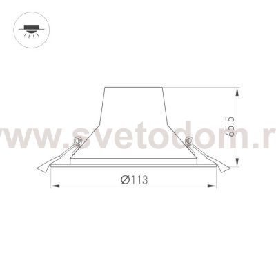 Светильник LTD-LEGEND-R115-10W Day4000 (WH, 50 deg) Arlight 27316