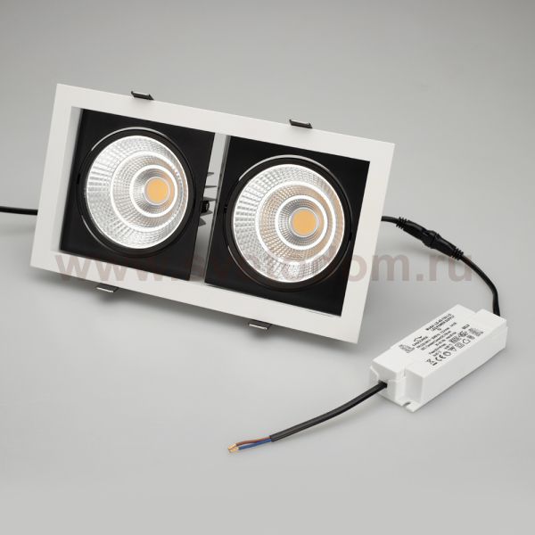 Светильник CL-KARDAN-S283x152-2x25W Day4000 (WH-BK, 30 deg) Arlight 27924