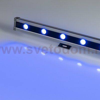 Светодиодный прожектор AR-LINE-1000L-48W-24V RGB-Warm3000 (Grey, 15x45 deg, DMX512) Arlight 27958