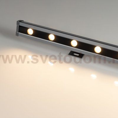 Светодиодный прожектор AR-LINE-1000L-48W-24V RGB-Warm3000 (Grey, 15x45 deg, DMX512) Arlight 27958