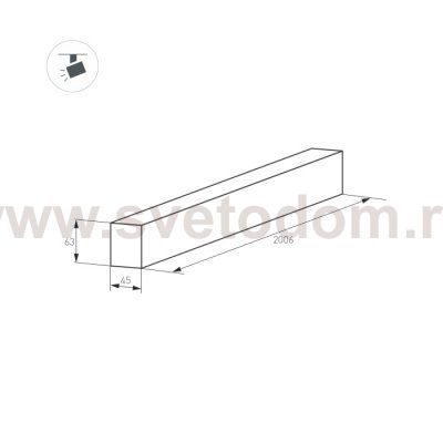 Трек MAG-TRACK-4563-2000 (BK) Arlight 28070