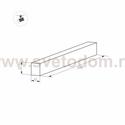 Трек MAG-TRACK-4563-3000 (BK) Arlight 28071