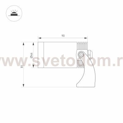 Светильник KT-WATER-R44-8W RGBW (SL, 24 deg, 12V) (Arlight, IP68 Металл, 3 года) Arlight 28079