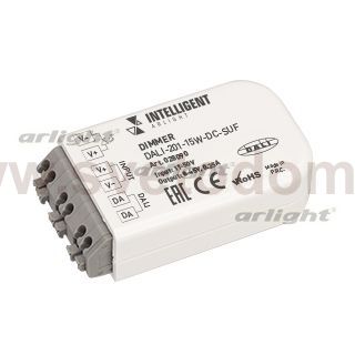 INTELLIGENT ARLIGHT Диммер DALI-201-15W-DC-SUF (8-45V DC, 350mА) Arlight 28090
