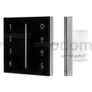 Панель Sens SMART-P43-MIX Black (230V, 4 зоны, 2.4G) (Arlight, IP20 Пластик, 5 лет) Arlight 28137