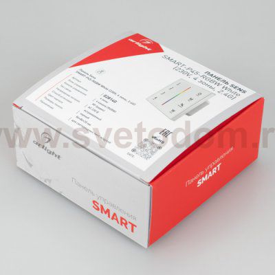 Панель Sens SMART-P45-RGBW White (230V, 4 зоны, 2.4G) (Arlight, IP20 Пластик, 5 лет) Arlight 28140