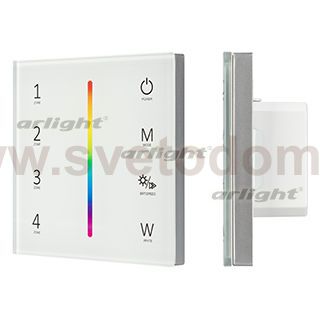 Панель Sens SMART-P45-RGBW White (230V, 4 зоны, 2.4G) (Arlight, IP20 Пластик, 5 лет) Arlight 28140