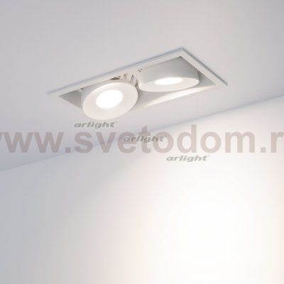 Светильник CL-SIMPLE-S148x80-2x9W Day4000 (WH, 45 deg) Arlight 28150