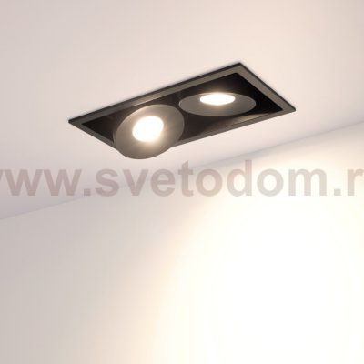 Светильник CL-SIMPLE-S148x80-2x9W Warm3000 (BK, 45 deg) Arlight 28151