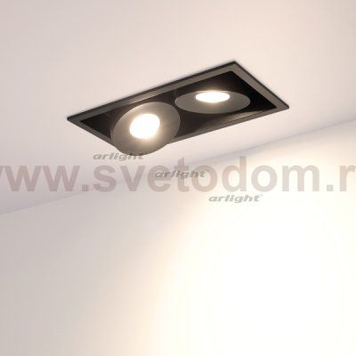 Светильник CL-SIMPLE-S148x80-2x9W Warm3000 (BK, 45 deg) Arlight 28151