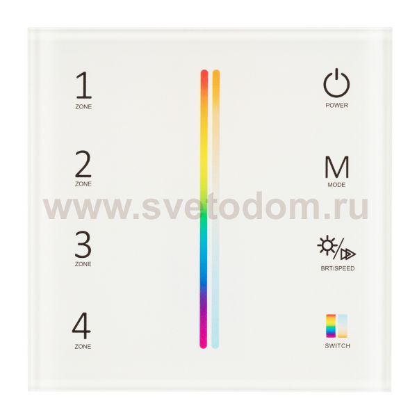 Панель Sens SMART-P55-MULTI White (3V, 4 зоны, 2.4G) (Arlight, IP20 Пластик, 5 лет) Arlight 28309