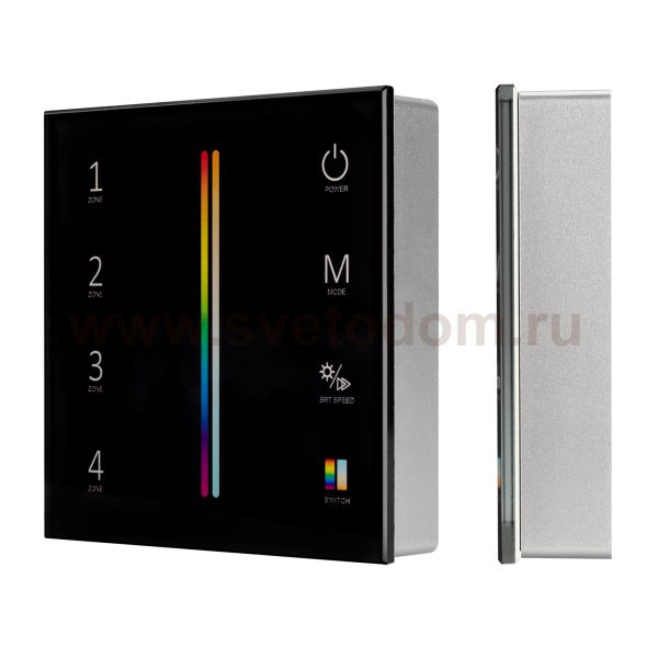 Панель Sens SMART-P55-MULTI Black (3V, 4 зоны, 2.4G) (Arlight, IP20 Пластик, 5 лет) Arlight 28310