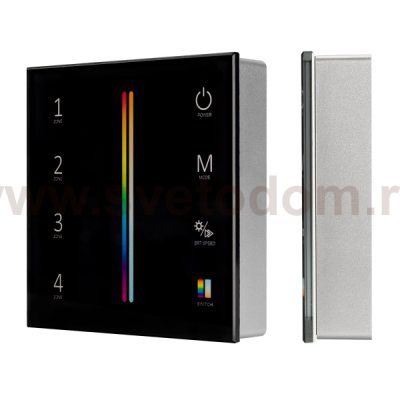 Панель Sens SMART-P55-MULTI Black (3V, 4 зоны, 2.4G) (Arlight, IP20 Пластик, 5 лет) Arlight 28310