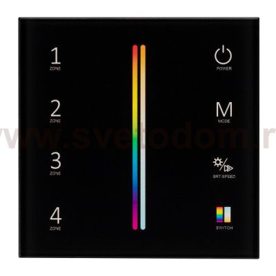 Панель Sens SMART-P55-MULTI Black (3V, 4 зоны, 2.4G) (Arlight, IP20 Пластик, 5 лет) Arlight 28310