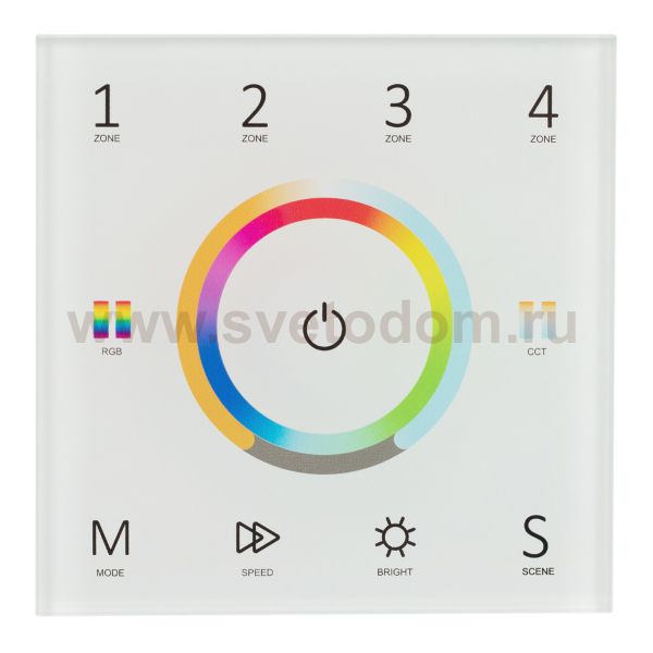 Панель Sens SMART-P67-MULTI White (230V, 4 зоны, 2.4G) (Arlight, IP20 Пластик, 5 лет) Arlight 28321