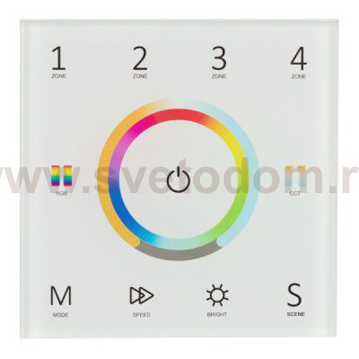 Панель Sens SMART-P67-MULTI White (230V, 4 зоны, 2.4G) (Arlight, IP20 Пластик, 5 лет) Arlight 28321