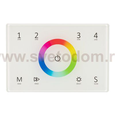 Панель Sens SMART-P83-RGB White (230V, 4 зоны, 2.4G) (Arlight, IP20 Пластик, 5 лет) Arlight 28402