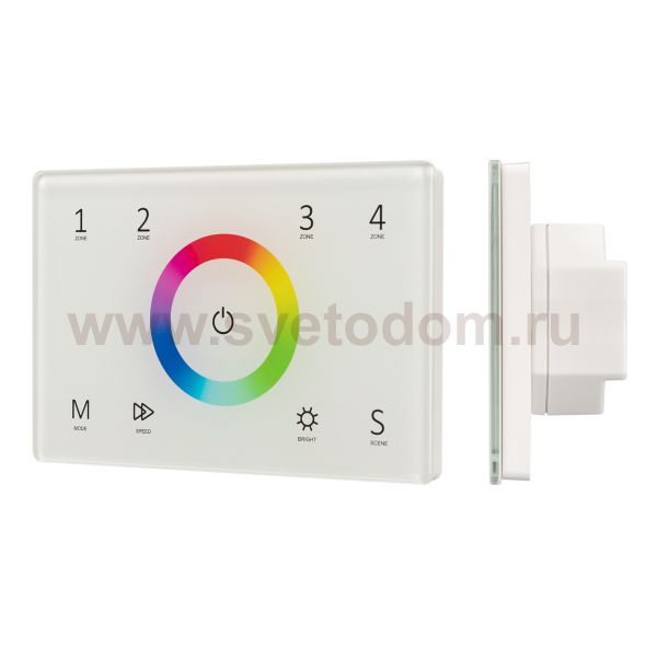 Панель Sens SMART-P83-RGB White (230V, 4 зоны, 2.4G) (Arlight, IP20 Пластик, 5 лет) Arlight 28402