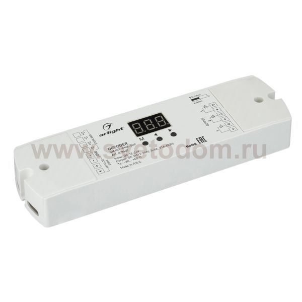 Декодер DMX512 для трансляции DMX512 сигнала ШИМ(PWM) устройствам Arlight 28407