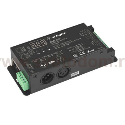 Декодер DMX512 для трансляции DMX512 сигнала ШИМ(PWM) устройствам Arlight 28408