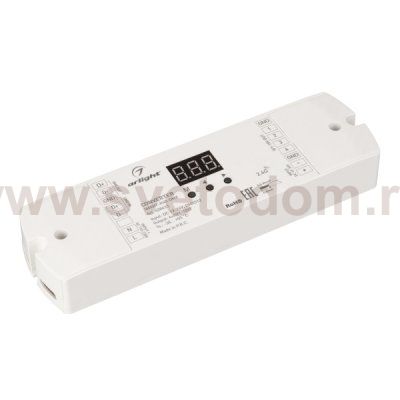 Конвертер SMART-K40-DMX (12-24V, 0/1-10V) (Arlight, IP20 Пластик, 5 лет) Arlight 28413