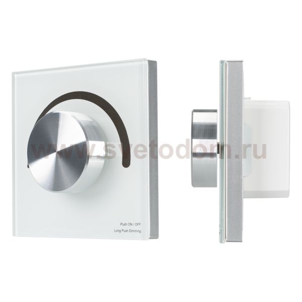 Панель SMART-P90-DIM-G-IN White (230V, Rotary, 2.4G) (Arlight, IP20 Пластик, 5 лет) Arlight 28424