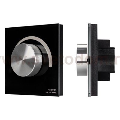 Панель SMART-P91-DIM-G-SUF Black (230V, Rotary, 2.4G) (Arlight, IP20 Пластик, 5 лет) Arlight 28425