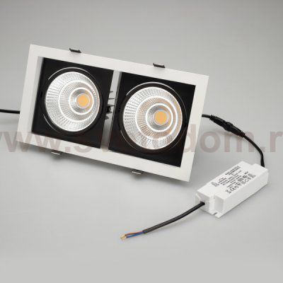 Светильник CL-KARDAN-S283x152-2x25W Warm3000 (WH-BK, 30 deg) (Arlight, IP20 Металл, 3 года) Arlight 28861