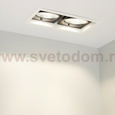 Светильник CL-KARDAN-S283x152-2x25W Warm3000 (WH-BK, 30 deg) (Arlight, IP20 Металл, 3 года) Arlight 28861
