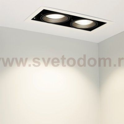 Светильник CL-KARDAN-S375x190-2x25W White6000 (WH-BK, 30 deg) (Arlight, IP20 Металл, 3 года) Arlight 28862