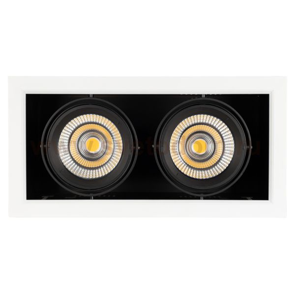 Светильник CL-KARDAN-S375x190-2x25W White6000 (WH-BK, 30 deg) (Arlight, IP20 Металл, 3 года) Arlight 28862