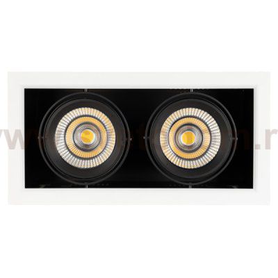 Светильник CL-KARDAN-S375x190-2x25W White6000 (WH-BK, 30 deg) (Arlight, IP20 Металл, 3 года) Arlight 28862