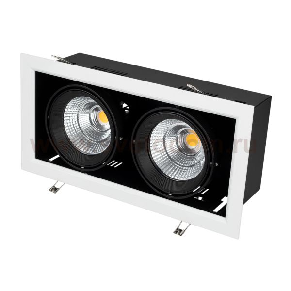 Светильник CL-KARDAN-S375x190-2x25W White6000 (WH-BK, 30 deg) (Arlight, IP20 Металл, 3 года) Arlight 28862