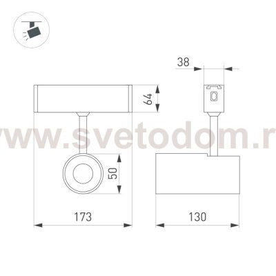 Светильник CLIP-38-SPOT-R146-6W Day4000 (BK, 24 deg, 24V) (Arlight, IP40 Металл, 3 года) Arlight 28941