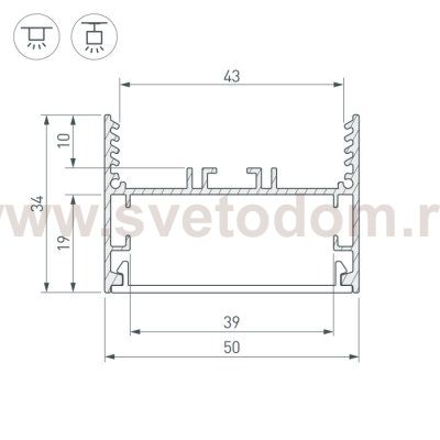 Профиль SL-LINE-5035-2000 ANOD Arlight 29040