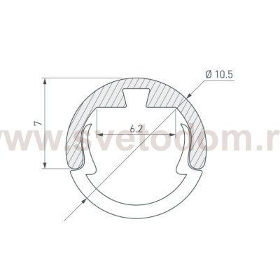 Профиль ROUND-D10.5-2000 ANOD Arlight 29088