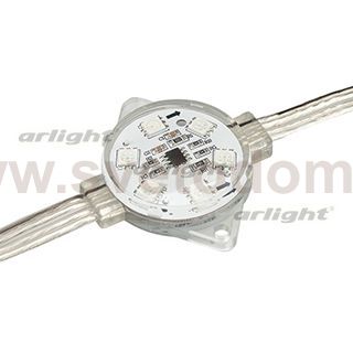 Модуль управляемый VISOR-DMX-5060-6-24V RGB 120deg (D40x12mm, 1.5W, IP68) Arlight 29188