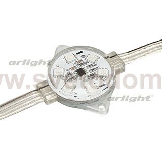 Модуль управляемый VISOR-DMX-5060-6-24V RGB 120deg (D40x12mm, 1.5W, IP68) Arlight 29188