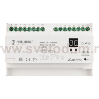 INTELLIGENT ARLIGHT Диммер DALI-504-TE-DIN(230V, 4x2A) (IARL, -) Arlight 29279