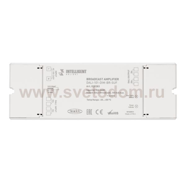 INTELLIGENT ARLIGHT Усилитель DALI-101-DIM-BR-SUF (DALI bus, 230V) (IARL, -) Arlight 29283