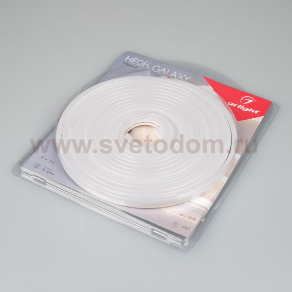 Гибкий неон GALAXY-1206-5000CFS-2835-100 12V White (12x6mm, 12W, IP67) Arlight 29354