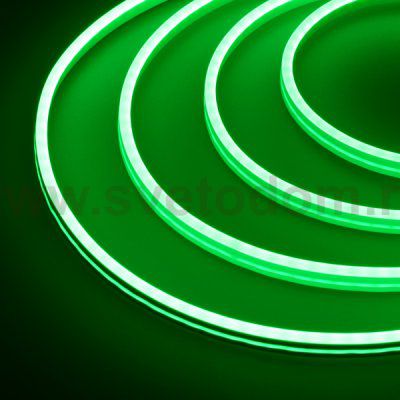 Гибкий неон GALAXY-1206-5000CFS-2835-100 12V Green (12x6mm, 12W, IP67) Arlight 29356