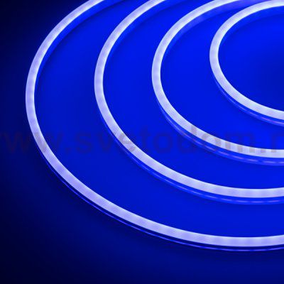 Гибкий неон GALAXY-1206-5000CFS-2835-100 12V Blue (12x6mm, 12W, IP67) Arlight 29357