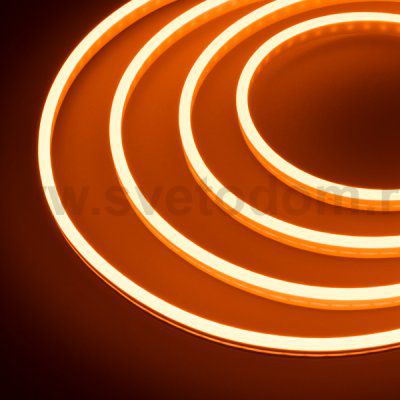 Гибкий неон GALAXY-1206-5000CFS-2835-100 12V Amber (12x6mm, 12W, IP67) Arlight 29359