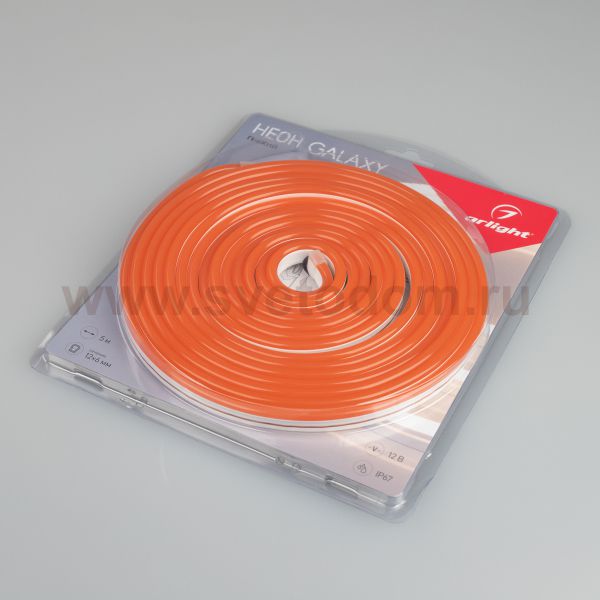 Гибкий неон GALAXY-1206-5000CFS-2835-100 12V Amber (12x6mm, 12W, IP67) Arlight 29359