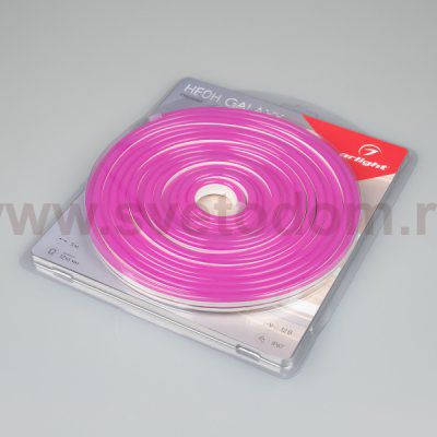 Гибкий неон GALAXY-1206-5000CFS-2835-100 12V Purple (12x6mm, 12W, IP67) Arlight 29360