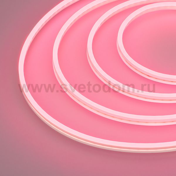 Гибкий неон GALAXY-1206-5000CFS-2835-100 12V Pink (12x6mm, 12W, IP67) Arlight 29361