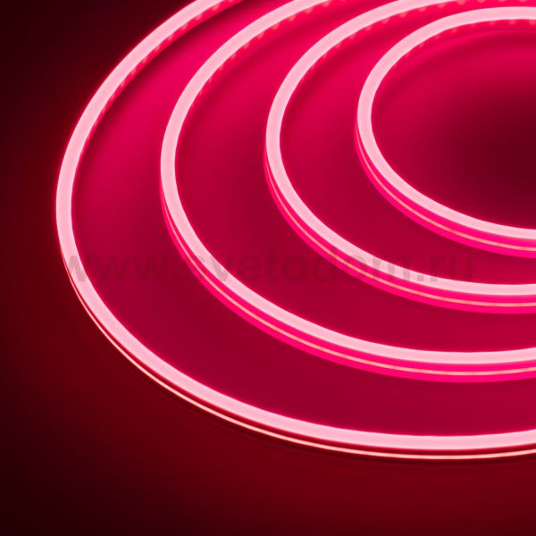 Гибкий неон GALAXY-1206-5000CFS-2835-100 12V Pink (12x6mm, 12W, IP67) Arlight 29361